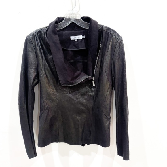 Calvin klein full zip asymmetrical moto jacket ❤️ - Picture 2 of 7